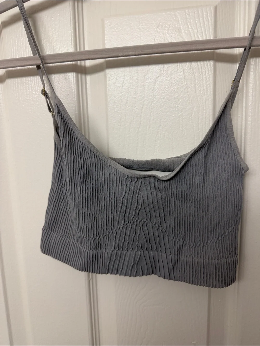 Free people Gray Ribbed bralette
